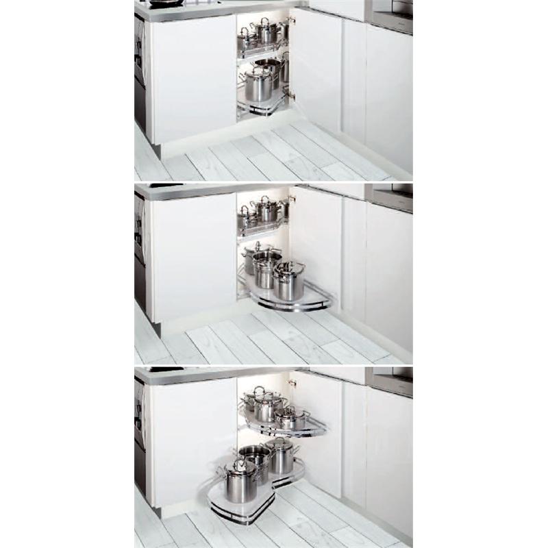 Eckschrank Schwenkauszug LeMans verchromt LINKS ausschwenkbar ab 50er