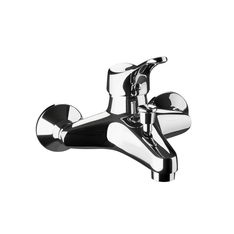 Badarmatur Wannenfüllarmatur Brausearmatur CHROM Serie Merkur starr