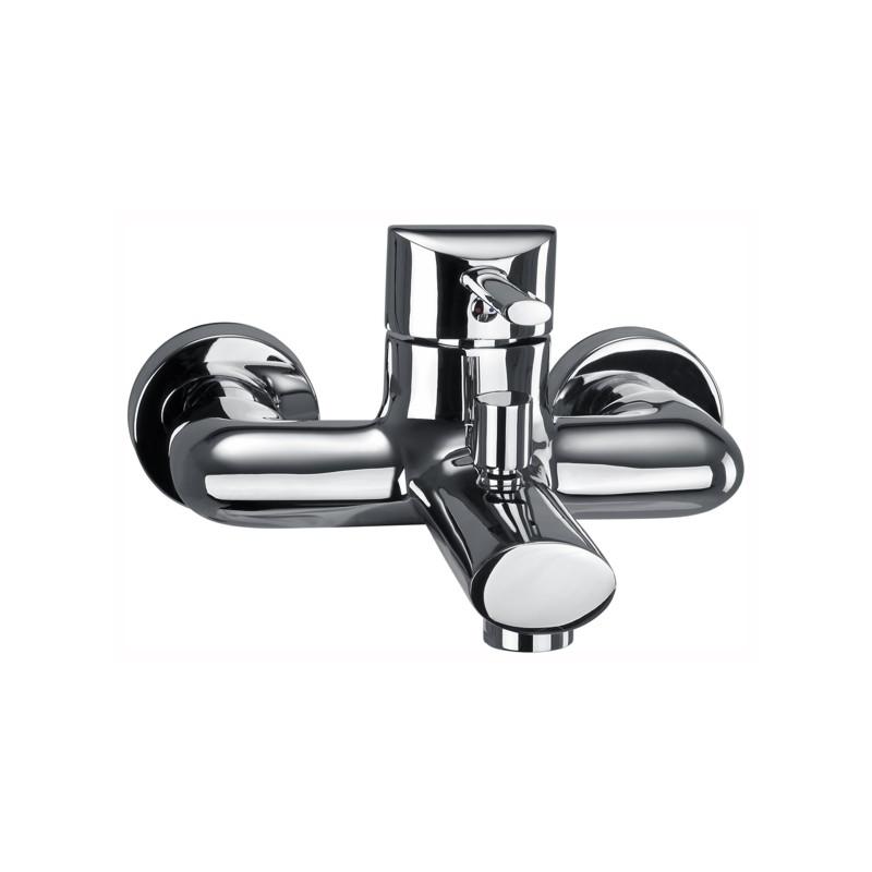 Badarmatur Wannenfüllarmatur Brausearmatur CHROM Optik Serie Mars